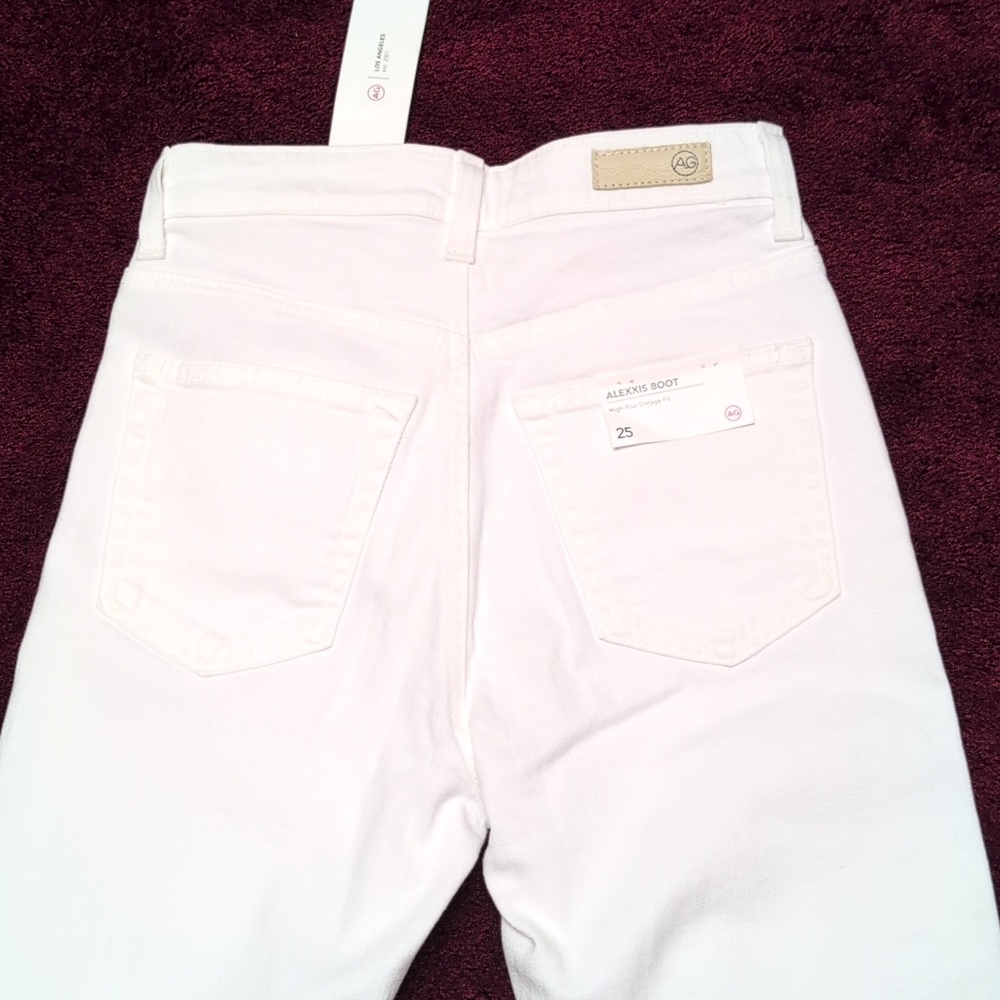 AG NWT Alexxis Boot High Rise White Jeans - Picture 6 of 6
